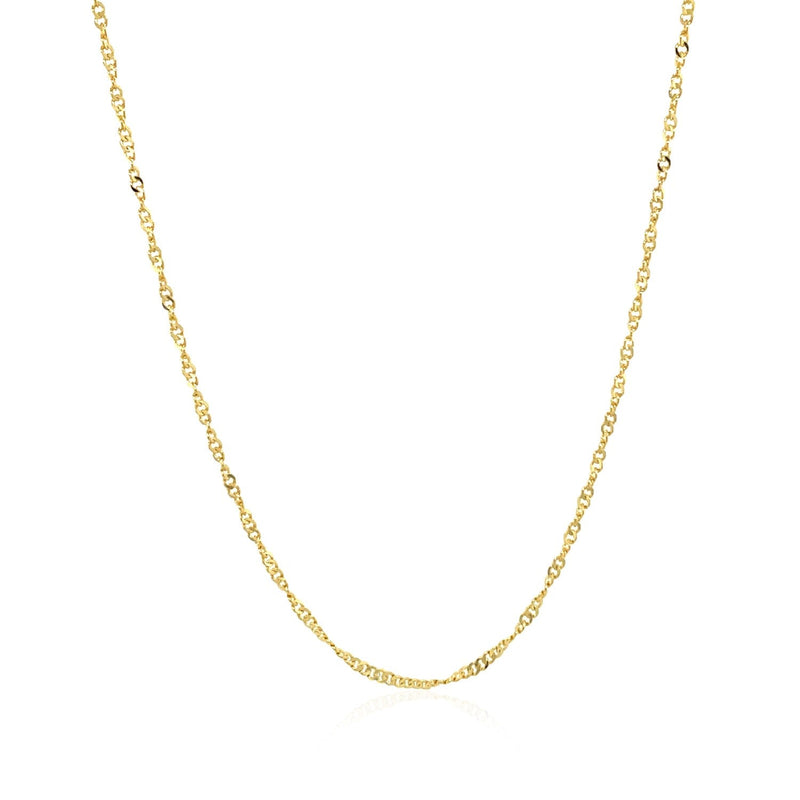 Bids.com 14k Yellow Gold Singapore Style Adjustable Chain (1.40 mm) Necklaces