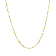 Bids.com 14k Yellow Gold Forsantina Lite Cable Link Chain 1.5mm Necklaces
