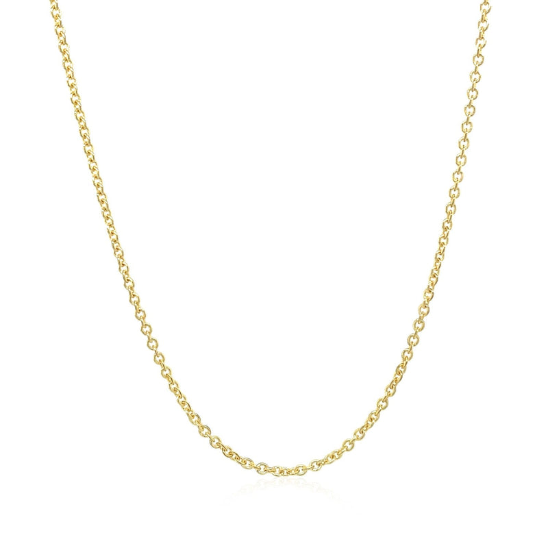 Bids.com 14k Yellow Gold Forsantina Lite Cable Link Chain 1.5mm Necklaces