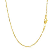 Bids.com 14k Yellow Gold Forsantina Lite Cable Link Chain 1.5mm Necklaces