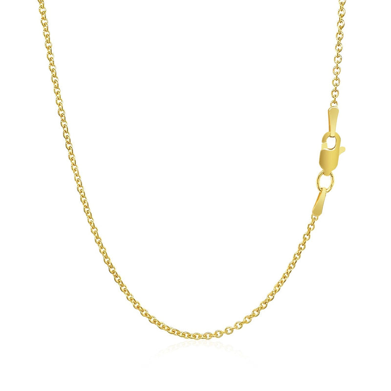Bids.com 14k Yellow Gold Forsantina Lite Cable Link Chain 1.5mm Necklaces