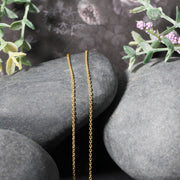 Bids.com 14k Yellow Gold Forsantina Lite Cable Link Chain 1.5mm Necklaces