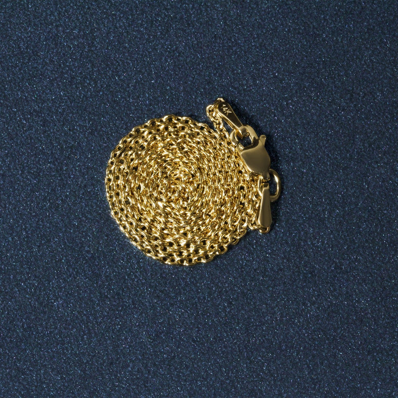 Bids.com 14k Yellow Gold Forsantina Lite Cable Link Chain 1.5mm Necklaces