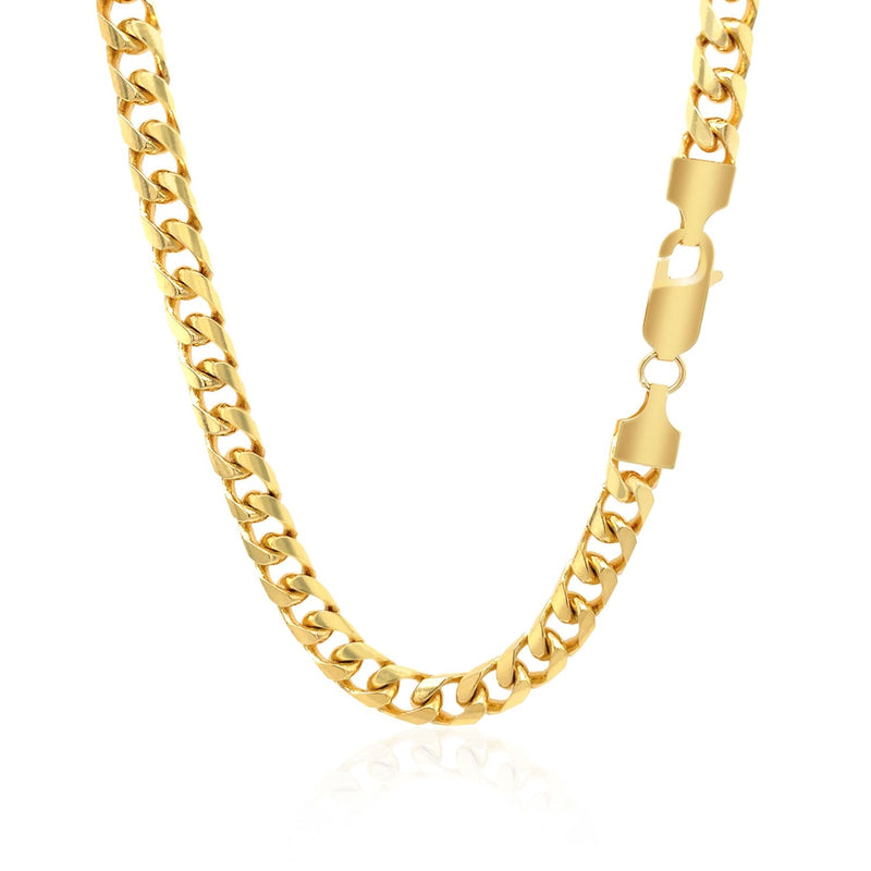 Bids.com 5.8mm 14k Yellow Gold Solid Miami Cuban Chain Necklaces