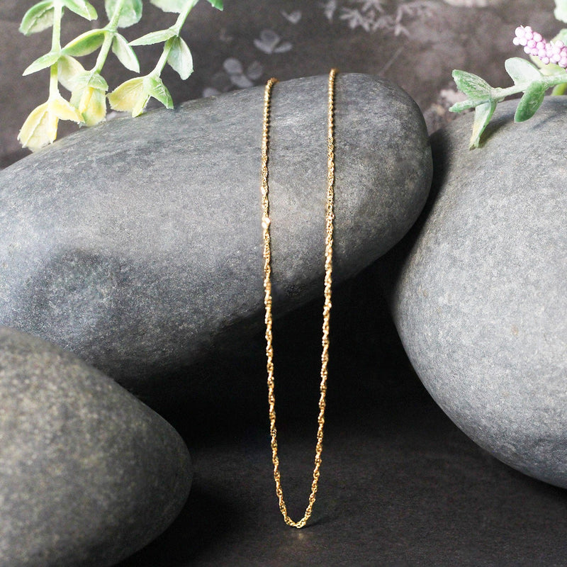 Bids.com 14k Yellow Gold Singapore Chain 1.0mm Necklaces