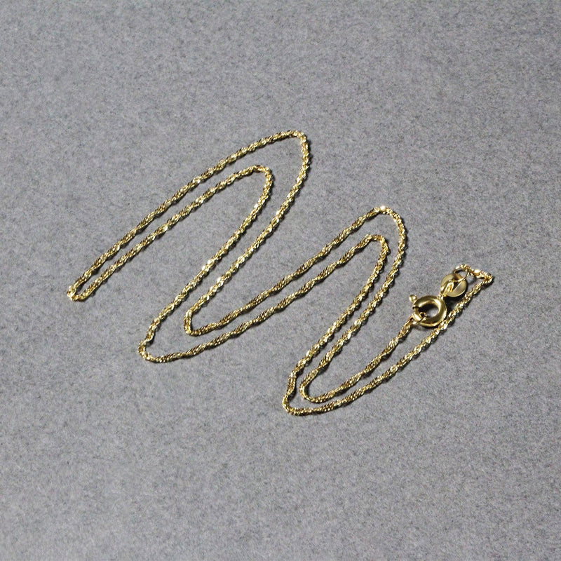 Bids.com 14k Yellow Gold Singapore Chain 1.0mm Necklaces