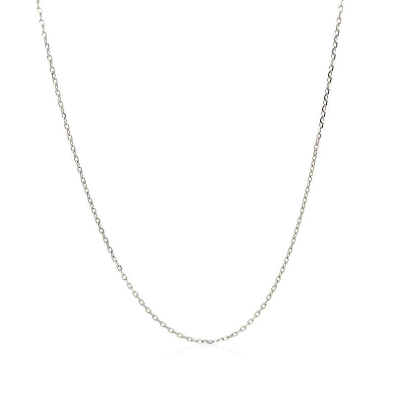 Bids.com Sterling Silver Rhodium Plated Cable Chain 0.8mm Necklaces