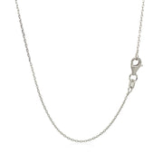 Bids.com Sterling Silver Rhodium Plated Cable Chain 0.8mm Necklaces