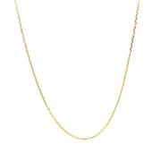 Bids.com 14k Yellow Gold Diamond Cut Cable Link Chain 0.8mm Necklaces