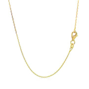 Bids.com 14k Yellow Gold Diamond Cut Cable Link Chain 0.8mm Necklaces