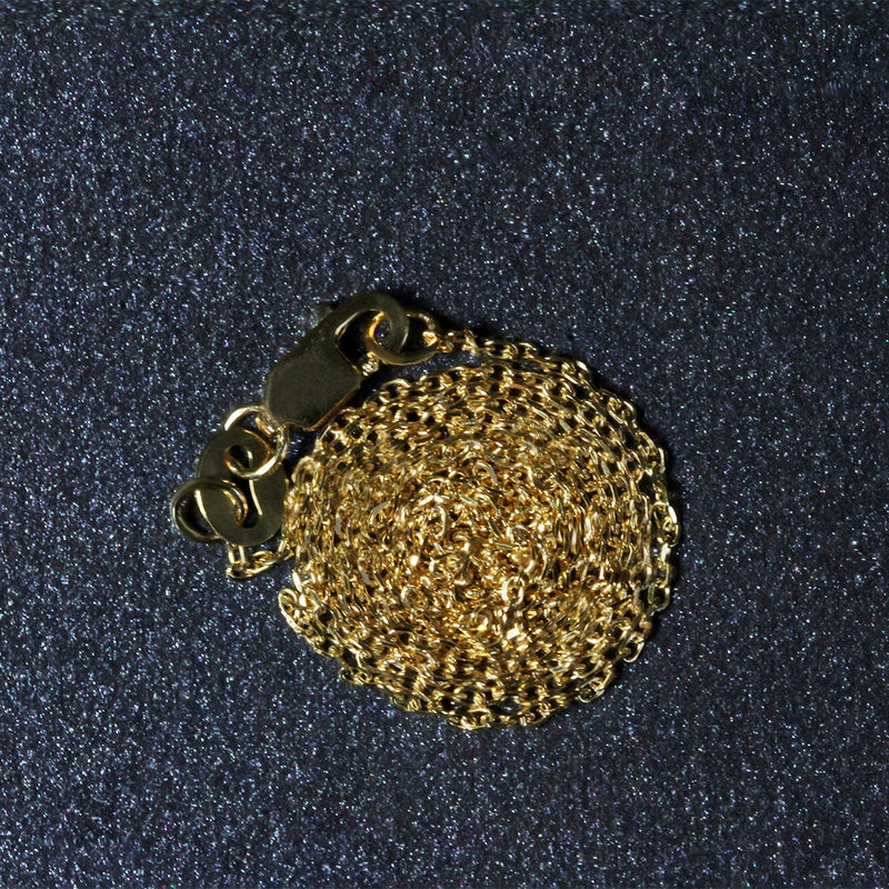 Bids.com 14k Yellow Gold Diamond Cut Cable Link Chain 0.8mm Necklaces