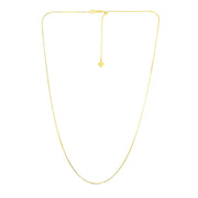 Bids.com 14k Yellow Gold Adjustable Snake Chain 0.85mm Necklaces