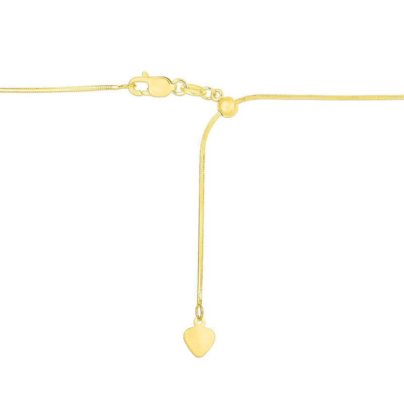Bids.com 14k Yellow Gold Adjustable Snake Chain 0.85mm Necklaces