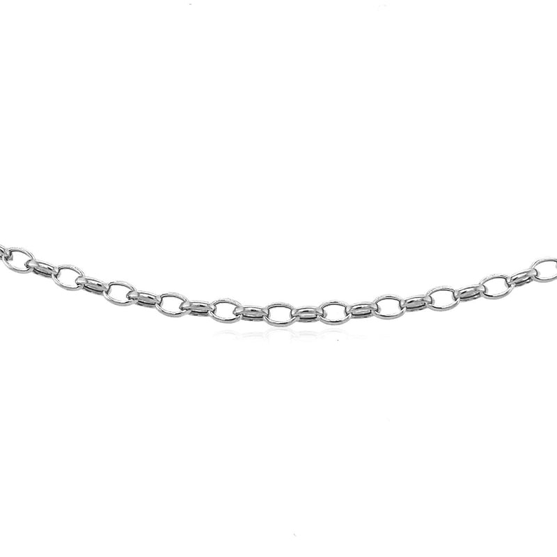 Bids.com 3.2mm 14k White Gold Oval Rolo Bracelet Bracelets