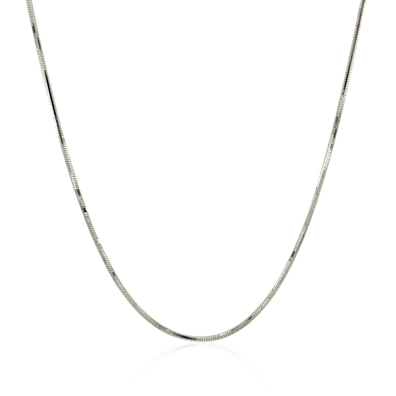 Bids.com 14k White Gold Adjustable Snake Chain 0.85mm Necklaces
