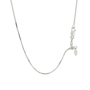 Bids.com 14k White Gold Adjustable Snake Chain 0.85mm Necklaces
