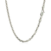 Bids.com 14k White Gold Diamond Cut Cable Link Chain (2.90 mm) Necklaces