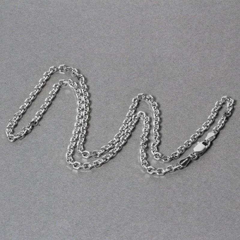 Bids.com 14k White Gold Diamond Cut Cable Link Chain (2.90 mm) Necklaces