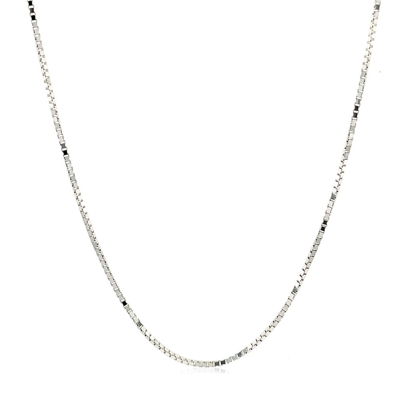 Bids.com 10k White Gold Adjustable Box Chain 0.85mm Necklaces