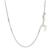 Bids.com 10k White Gold Adjustable Box Chain 0.85mm Necklaces