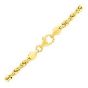 Bids.com 4.0mm 14k Yellow Gold Solid Diamond Cut Rope Bracelet Bracelets White Smoke 7 / Yellow Gold,8 / Yellow Gold