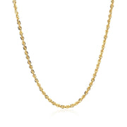 Bids.com 10K Yellow Gold Hollow Diamond Cut Rope Chain (2.00 mm) Necklaces