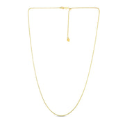 Bids.com 14k Yellow Gold Adjustable Popcorn Chain 1.3mm Necklaces