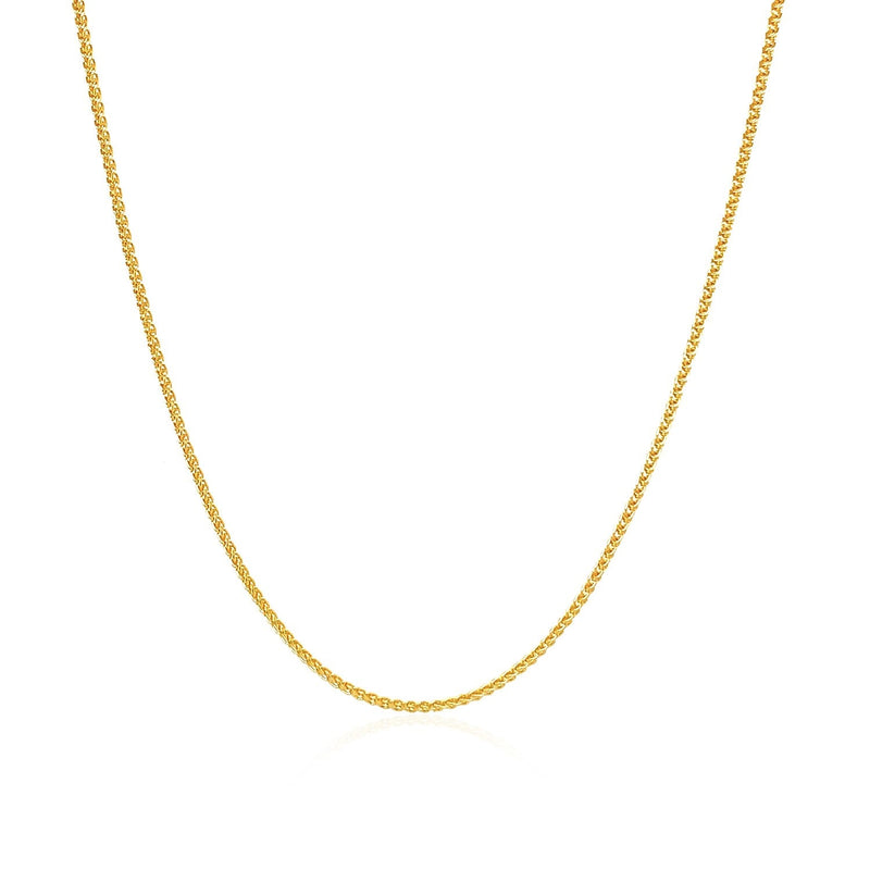 Bids.com 10k Yellow Gold Wheat Chain 1.0mm Necklaces