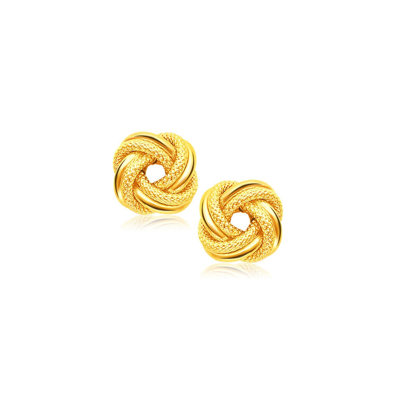 Bids.com 14k Yellow Gold Intertwined Love Knot Stud Earrings Earrings
