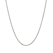 Bids.com Sterling Silver Rhodium Plated Cable Chain 1.4mm Necklaces