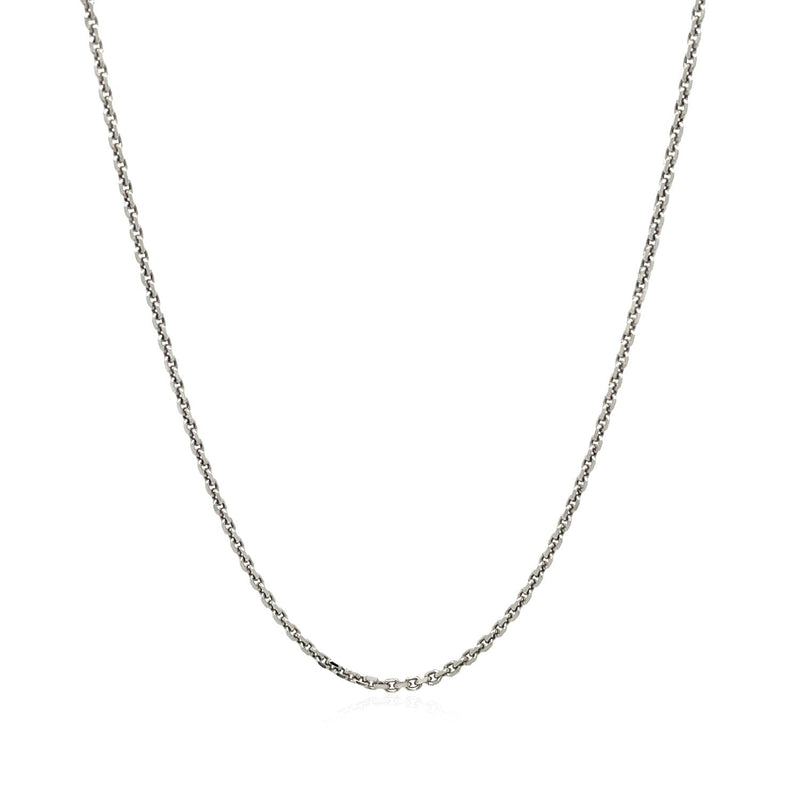 Bids.com Sterling Silver Rhodium Plated Cable Chain 1.4mm Necklaces