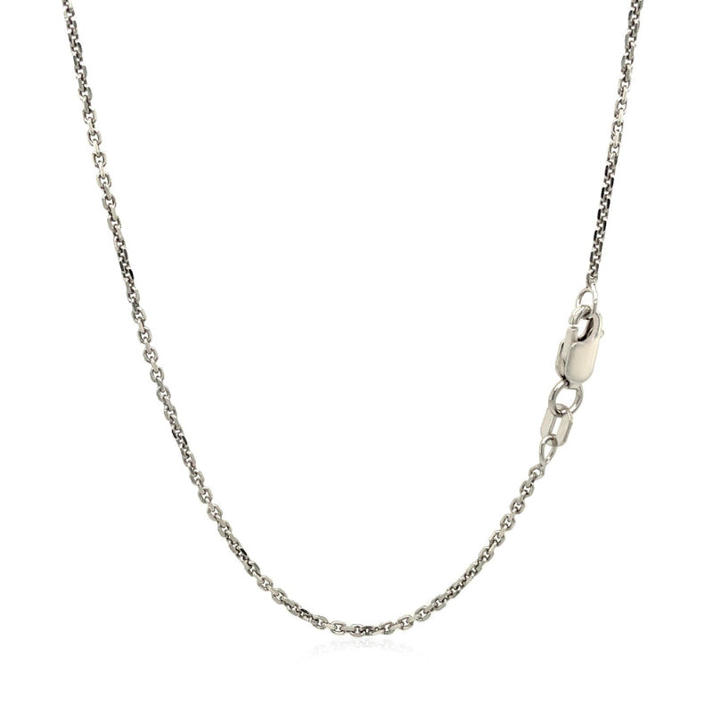 Bids.com Sterling Silver Rhodium Plated Cable Chain 1.4mm Necklaces