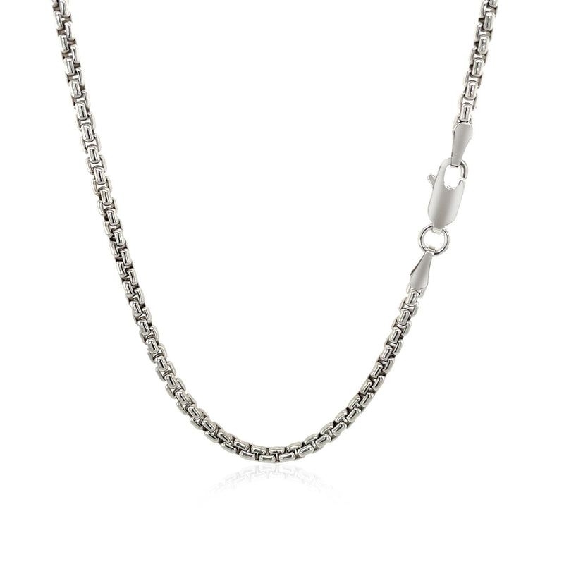 Bids.com 2.4mm 14k White Gold Round Box Chain Necklaces
