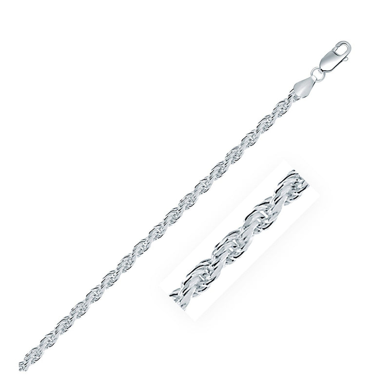 Bids.com Sterling Silver 3.6mm Diamond Cut Rope Style Chain Necklaces