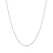 Bids.com 14k White Gold Singapore Chain 0.8mm Necklaces