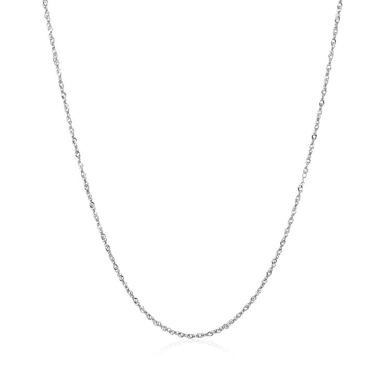 Bids.com 14k White Gold Singapore Chain 0.8mm Necklaces