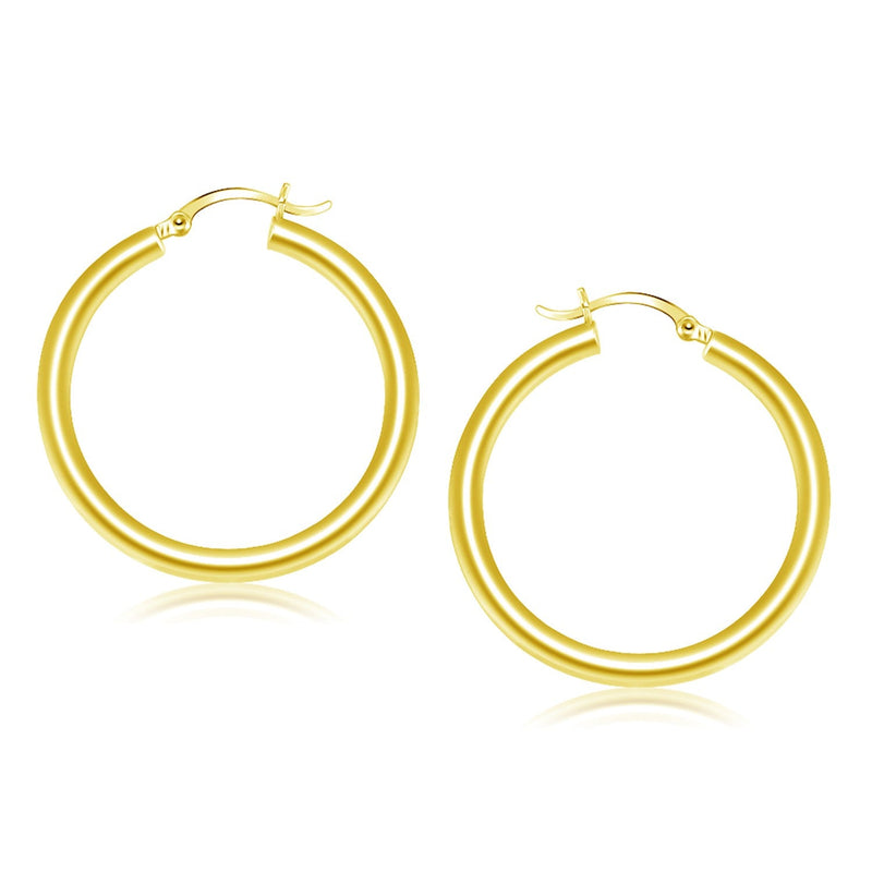 Bids.com 14k Yellow Gold Polished Hoop Earrings (40 mm) Earrings