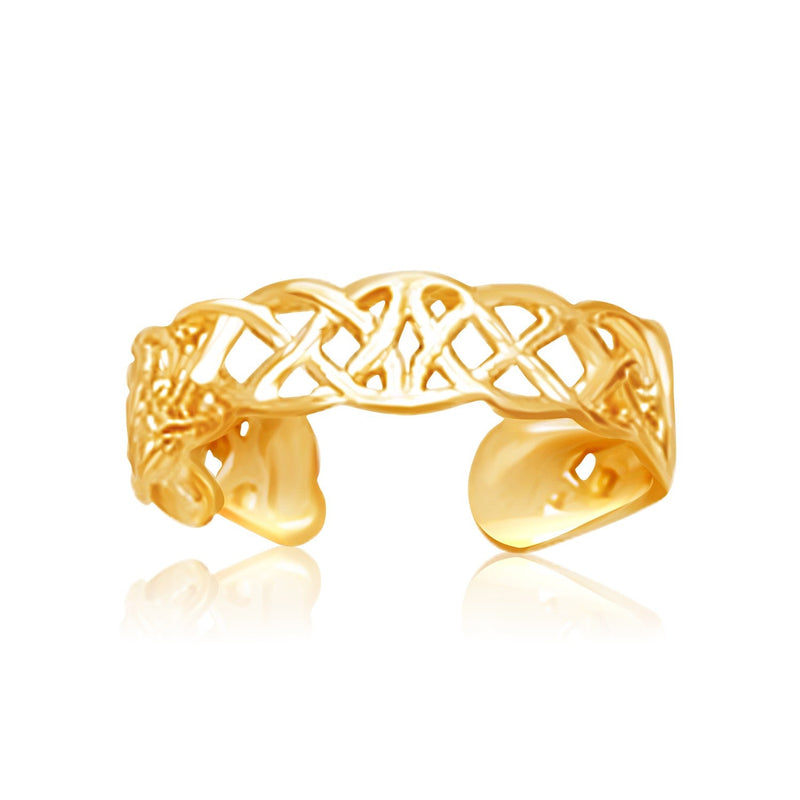 Bids.com 14k Yellow Gold Toe Ring in a Celtic Knot Style Rings