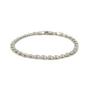 Bids.com 2.9mm 14k White Gold Heart Bracelet Bracelets