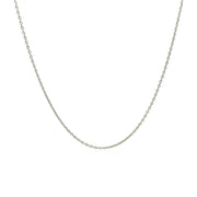Bids.com 14k White Gold Oval Cable Link Chain 0.97mm Necklaces