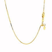Bids.com 14k Yellow Gold Adjustable Box Chain 0.85mm Necklaces