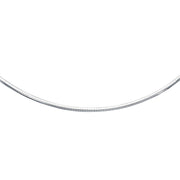 Bids.com 14k White Gold Chain in a Classic Omega Design (4 mm) Necklaces