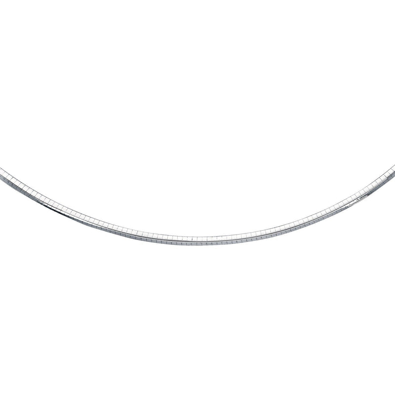 Bids.com 14k White Gold Chain in a Classic Omega Design (4 mm) Necklaces