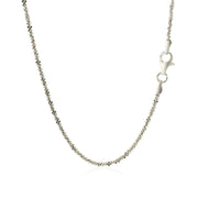 Bids.com Rhodium Plated 1.7mm Sterling Silver Sparkle Style Chain Necklaces