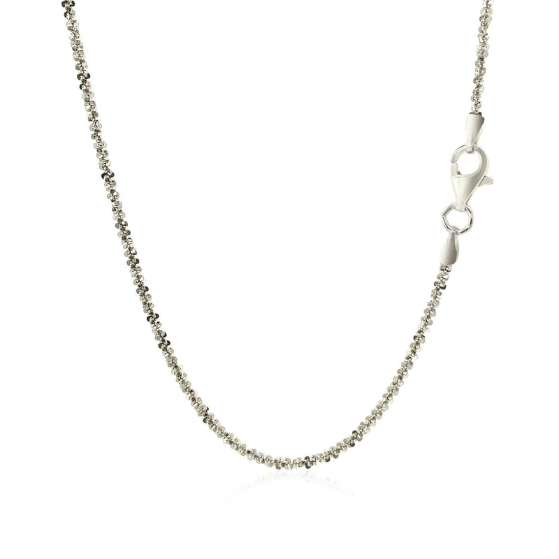 Bids.com Rhodium Plated 1.7mm Sterling Silver Sparkle Style Chain Necklaces