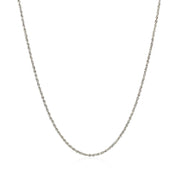 Bids.com 14k White Gold Adjustable Rope Chain 1.0mm Necklaces