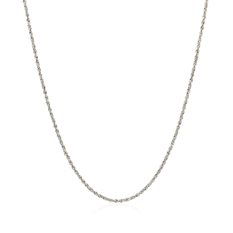 Bids.com 14k White Gold Adjustable Rope Chain 1.0mm Necklaces