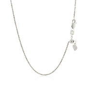 Bids.com 14k White Gold Adjustable Rope Chain 1.0mm Necklaces