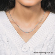 Bids.com Sterling Silver 1.8mm Diamond Cut Rope Style Chain Necklaces