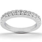 Bids.com 14k White Gold Shared Prong Diamond Wedding Ring Band Rings